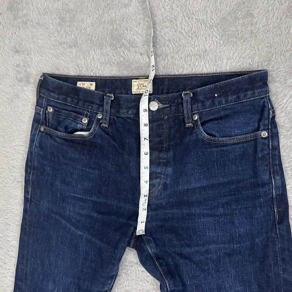J Crew Selvedge Jeans Men's 32x32 Button Fly Blue Denim 770 Stretch Straight